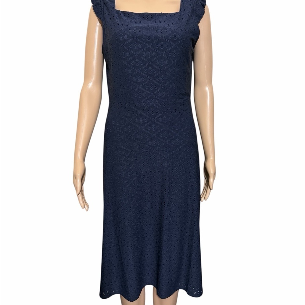 Adrianna Papell Navy Midi Dress - Picture 3 of 5